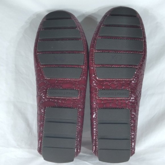 NWOB Donald J Pliner Mens Size 9M DEKEL Croc Print Leather & Suede Driving Shoes - Picture 11 of 11